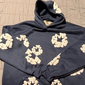 Navy Blue Graphic Hoodie